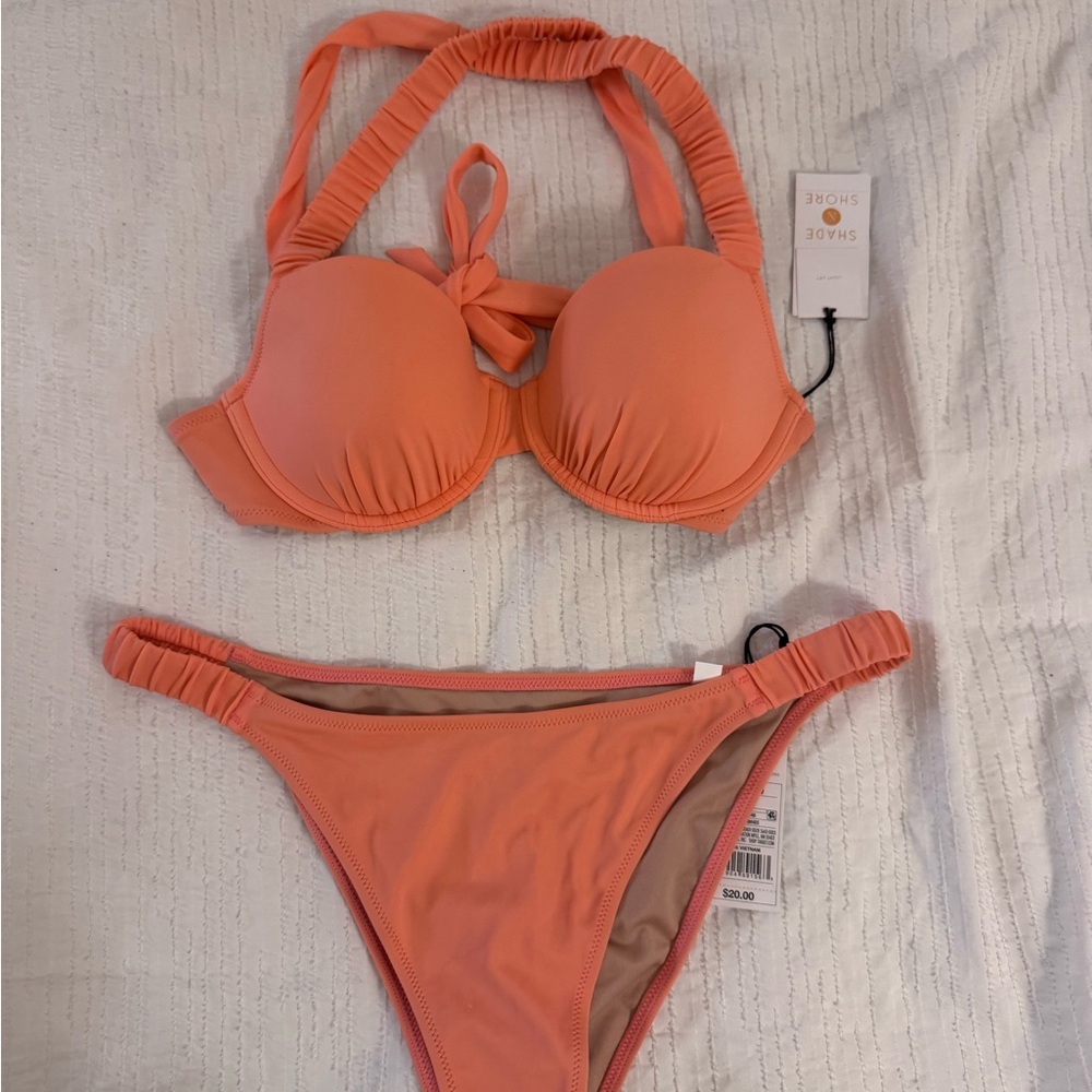 Shade & Shore Coral Bikini Set